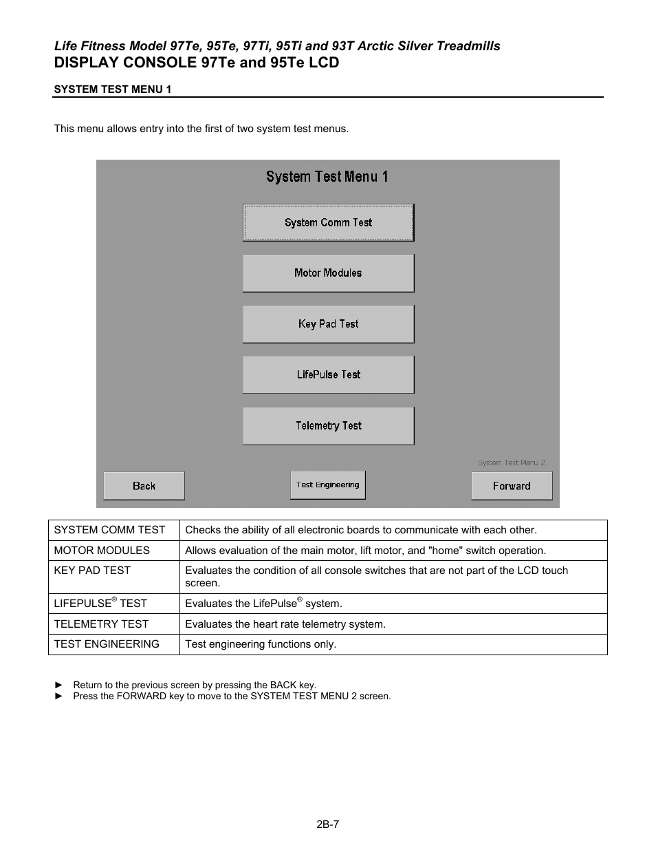 Display console 97te and 95te lcd | Life Fitness 93T User Manual | Page 74 / 190