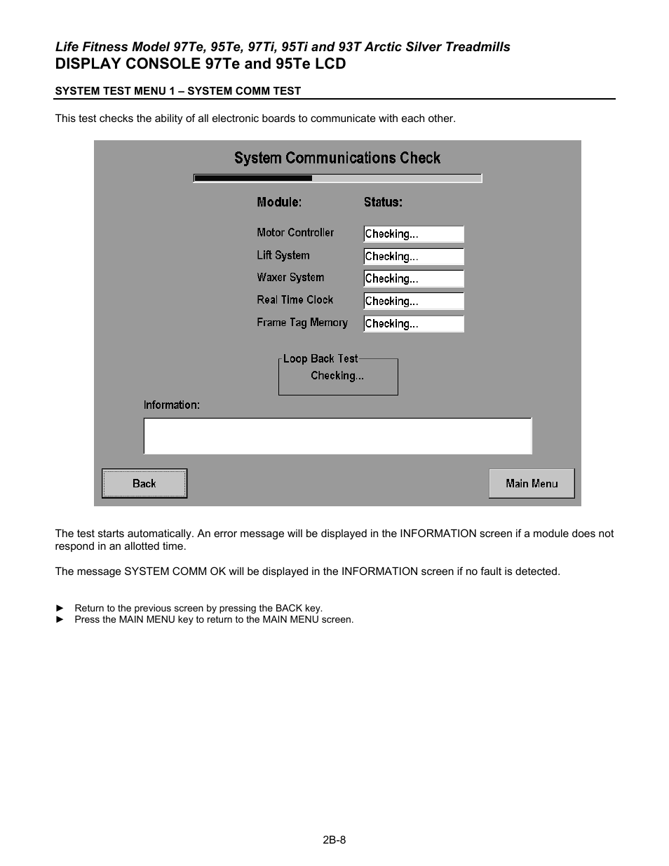 Display console 97te and 95te lcd | Life Fitness 93T User Manual | Page 75 / 190