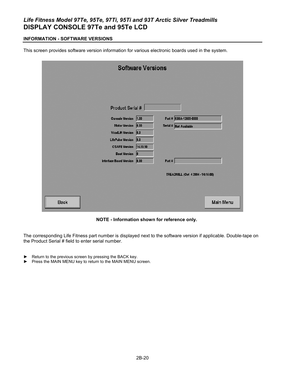 Display console 97te and 95te lcd | Life Fitness 93T User Manual | Page 87 / 190