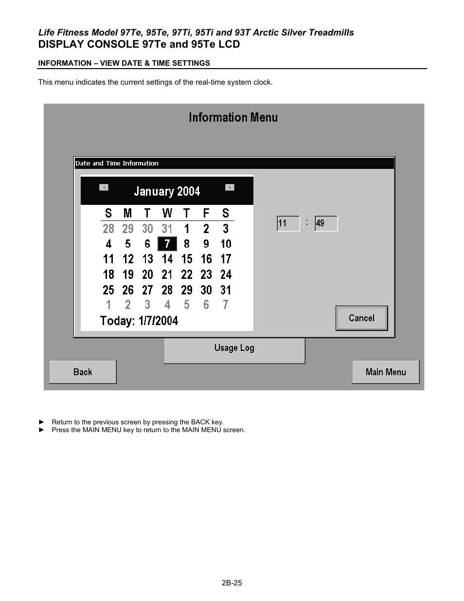 Display console 97te and 95te lcd | Life Fitness 93T User Manual | Page 92 / 190