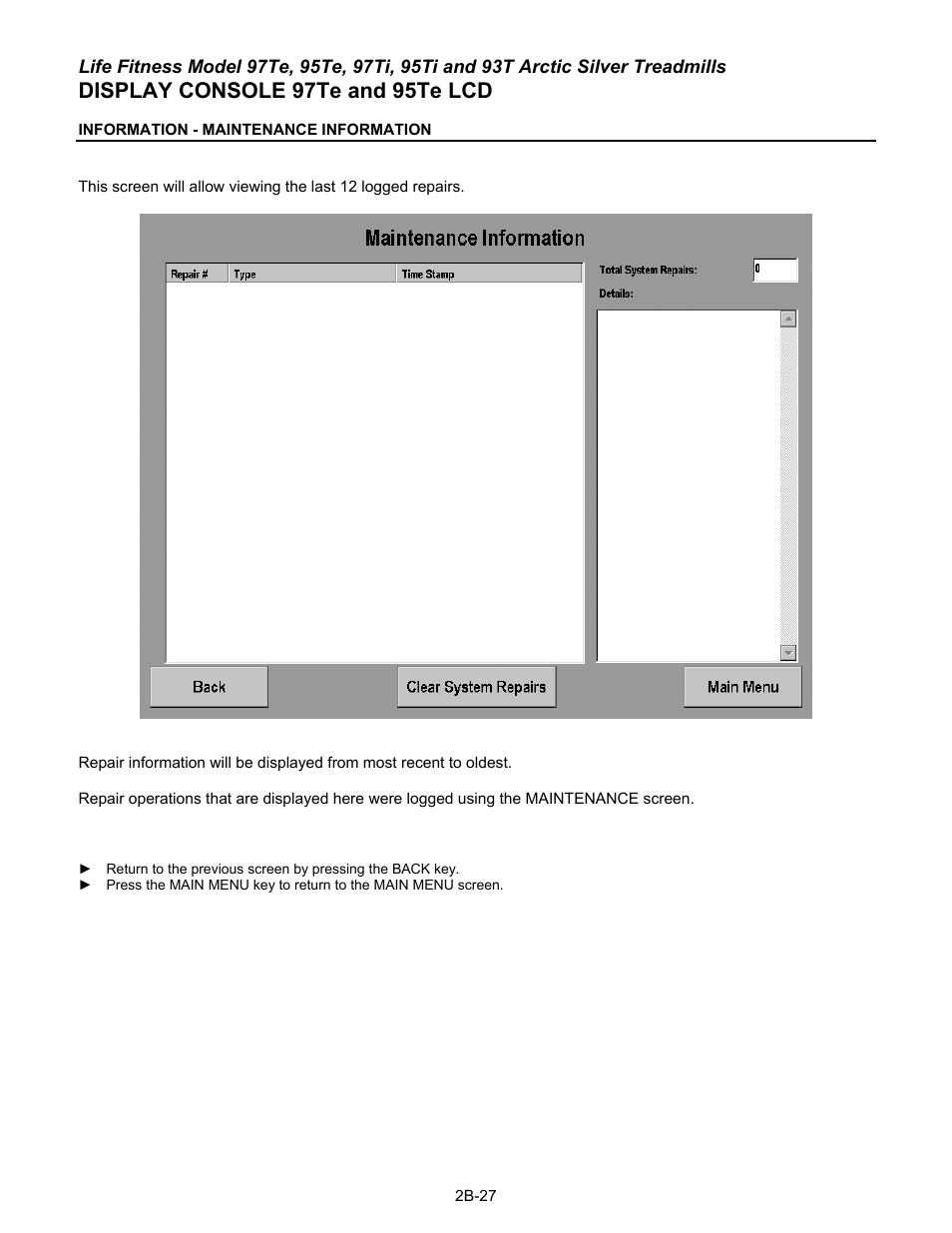 Display console 97te and 95te lcd | Life Fitness 93T User Manual | Page 94 / 190