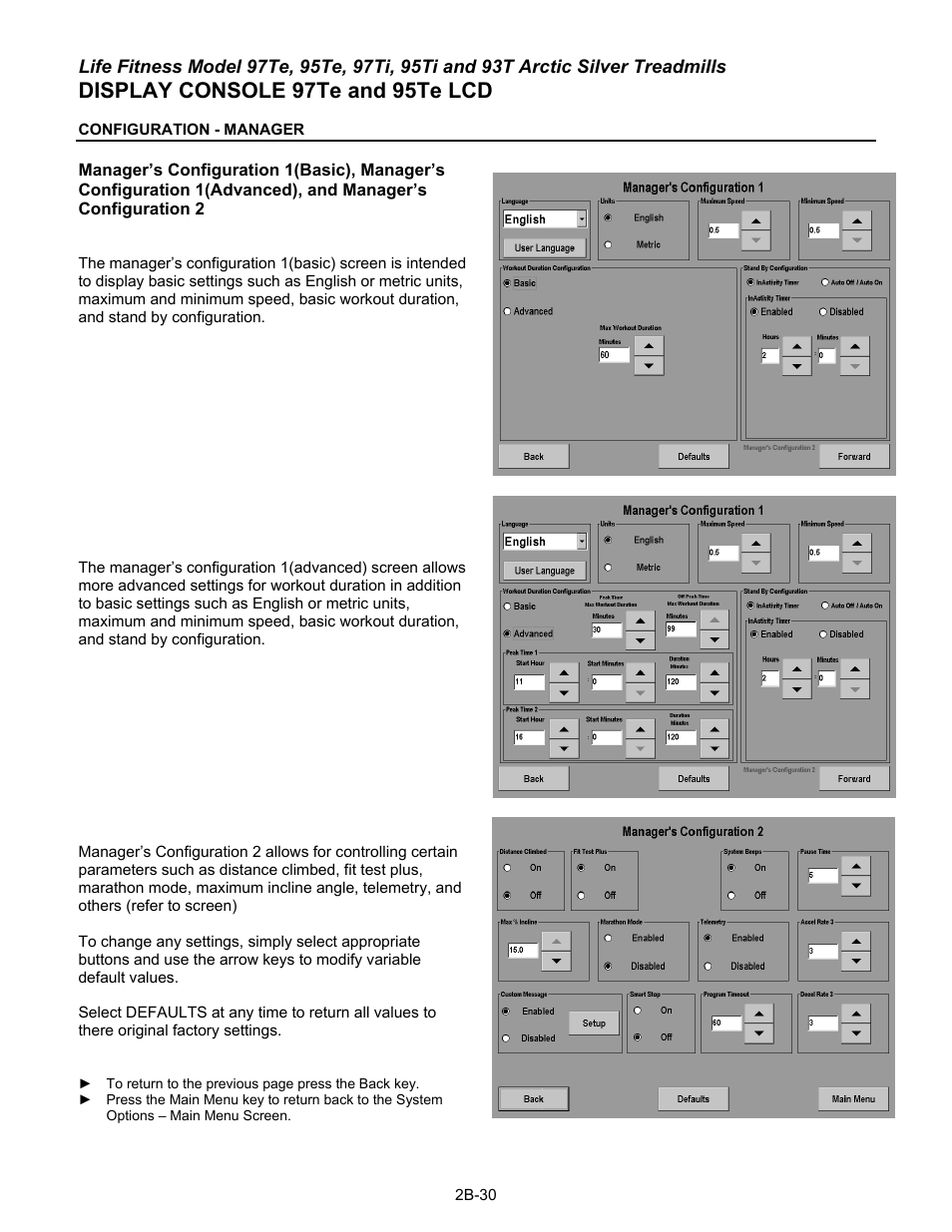 Display console 97te and 95te lcd | Life Fitness 93T User Manual | Page 97 / 190