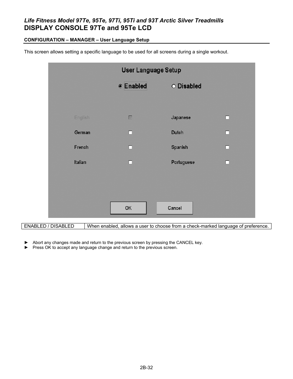 Display console 97te and 95te lcd | Life Fitness 93T User Manual | Page 99 / 190