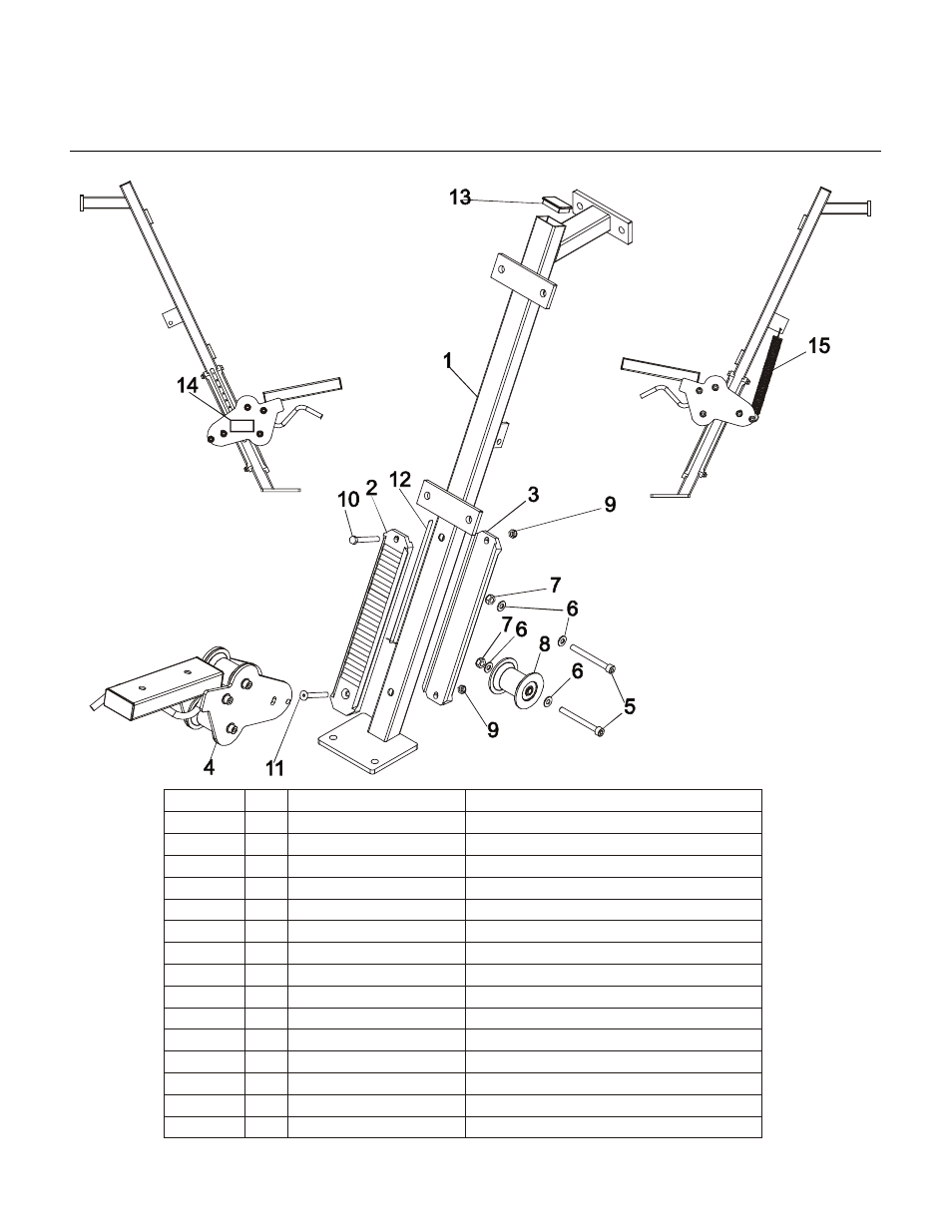 Mtip incline press s/n tip030000 & below, Seat frame assembly | Life Fitness MTIP User Manual | Page 12 / 16