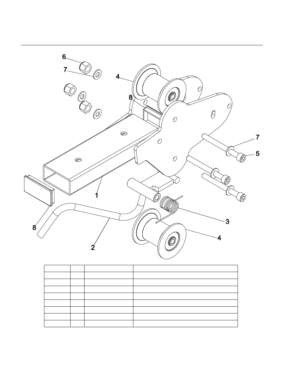 Mtip incline press s/n tip030000 & below, Seat roller assembly | Life Fitness MTIP User Manual | Page 13 / 16