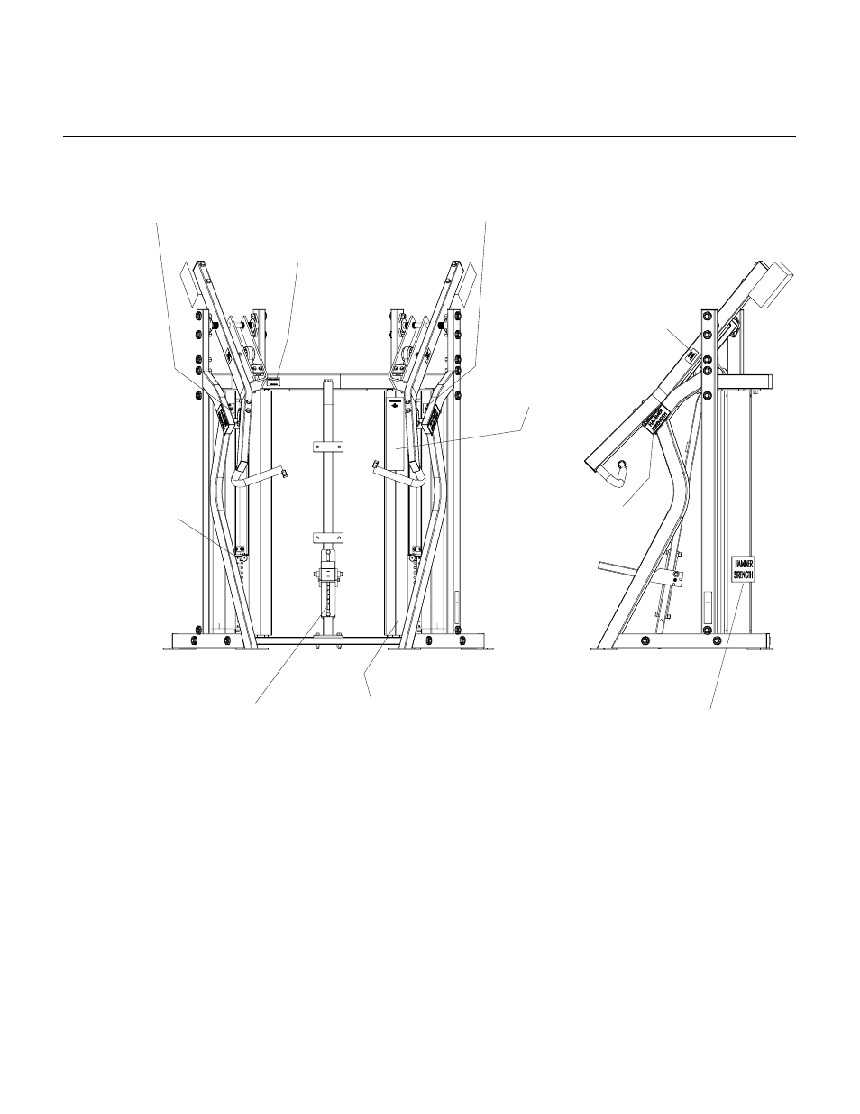 Mtip incline press s/n tip030000 & below, Decals | Life Fitness MTIP User Manual | Page 16 / 16