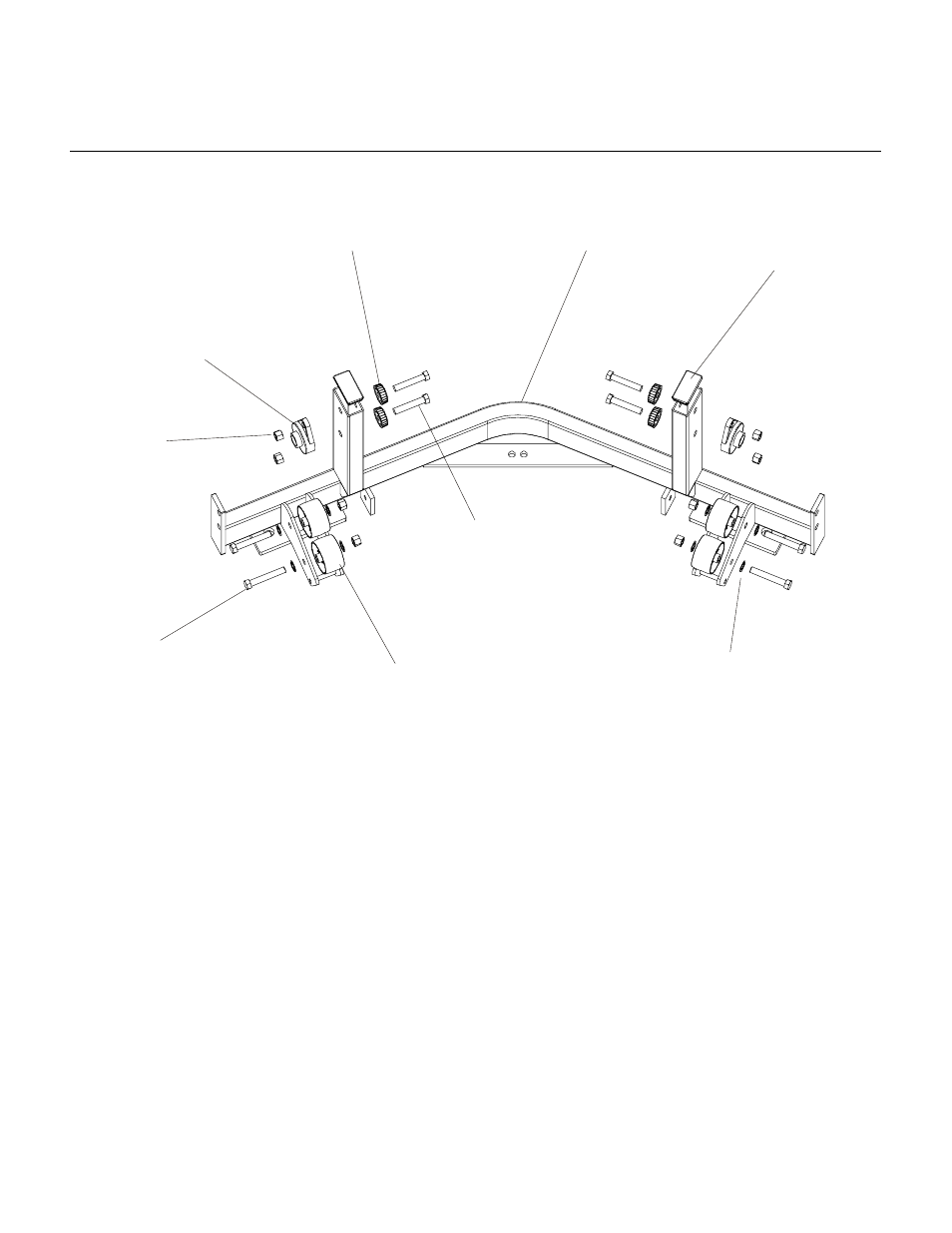 Mtip incline press s/n tip030000 & below, Top frame assembly | Life Fitness MTIP User Manual | Page 6 / 16