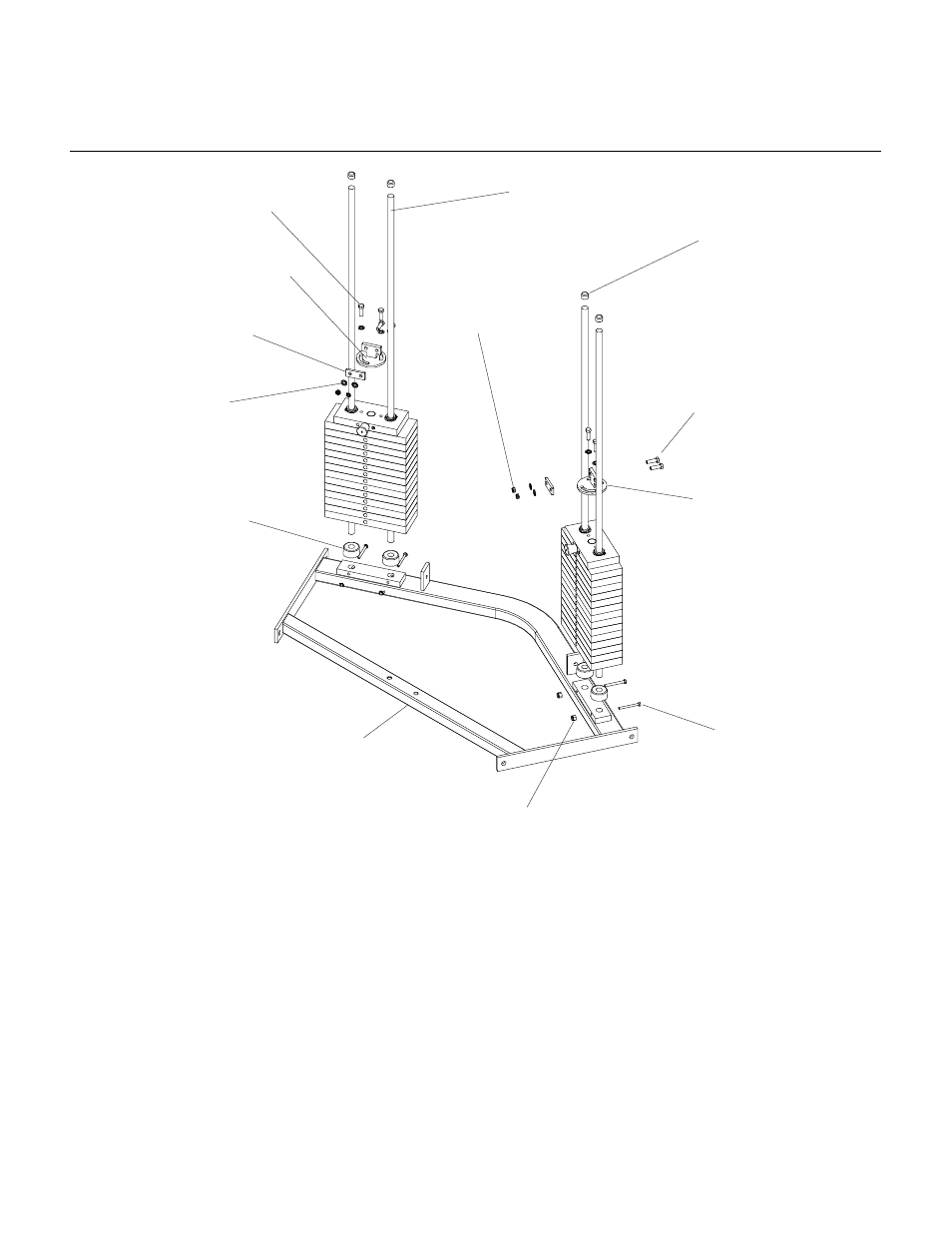 Mtip incline press s/n tip030000 & below, Base frame assembly | Life Fitness MTIP User Manual | Page 7 / 16