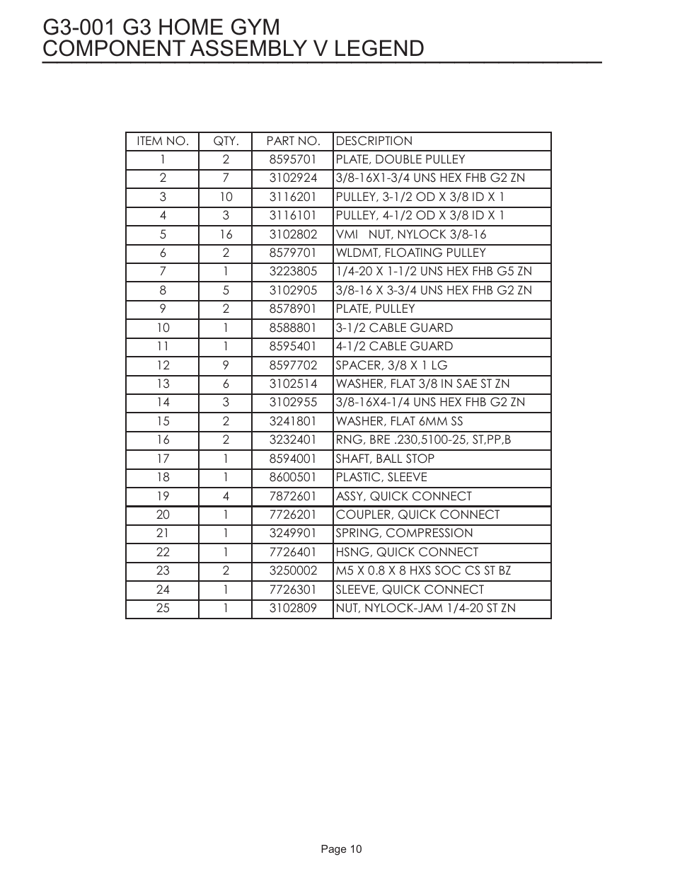 Life Fitness G3-001 User Manual | Page 10 / 19