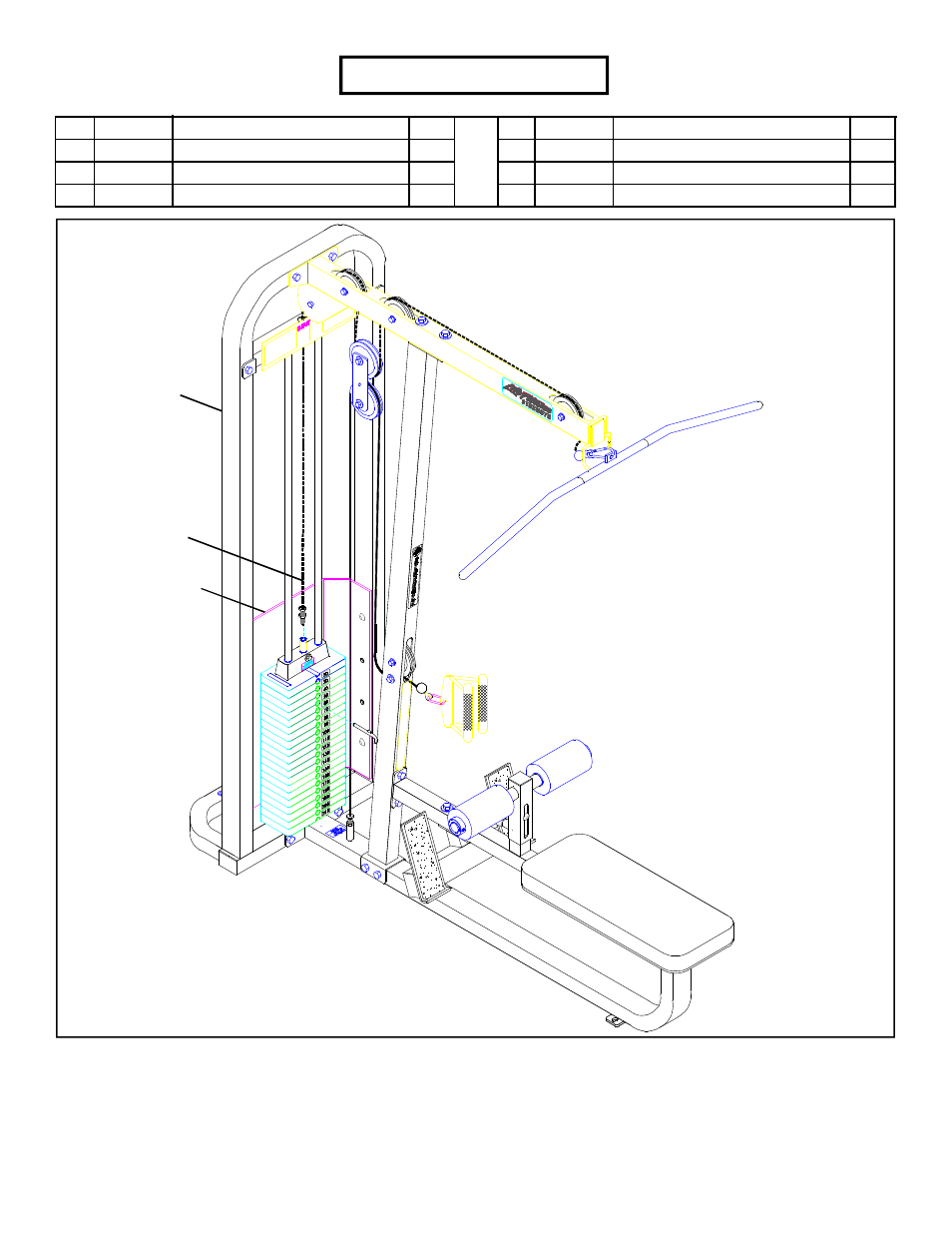 Parts list, Figure 1, Step 1 | Life Fitness 8211 User Manual | Page 3 / 7