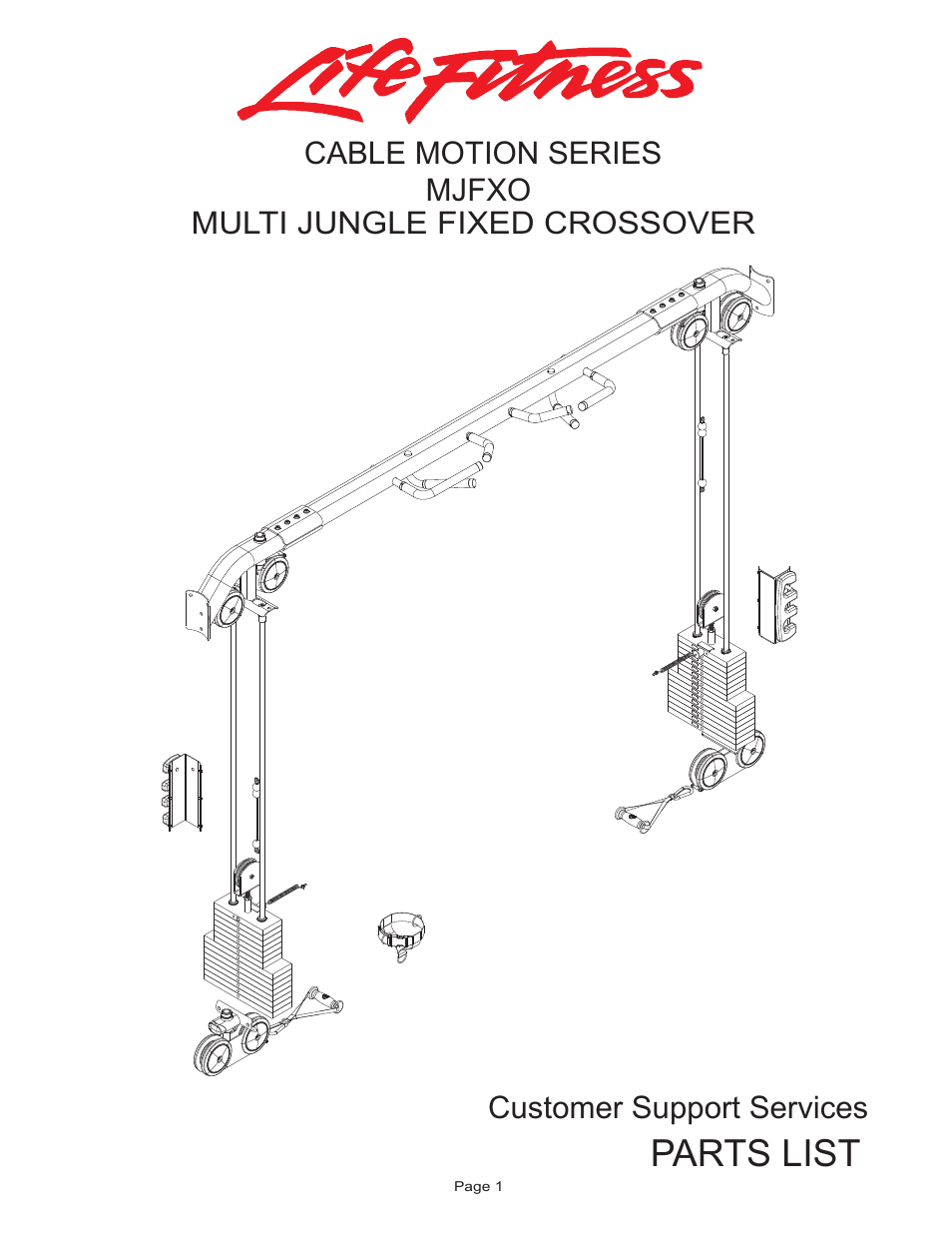 Life Fitness Cable Motion Series MJFXO User Manual | 11 pages