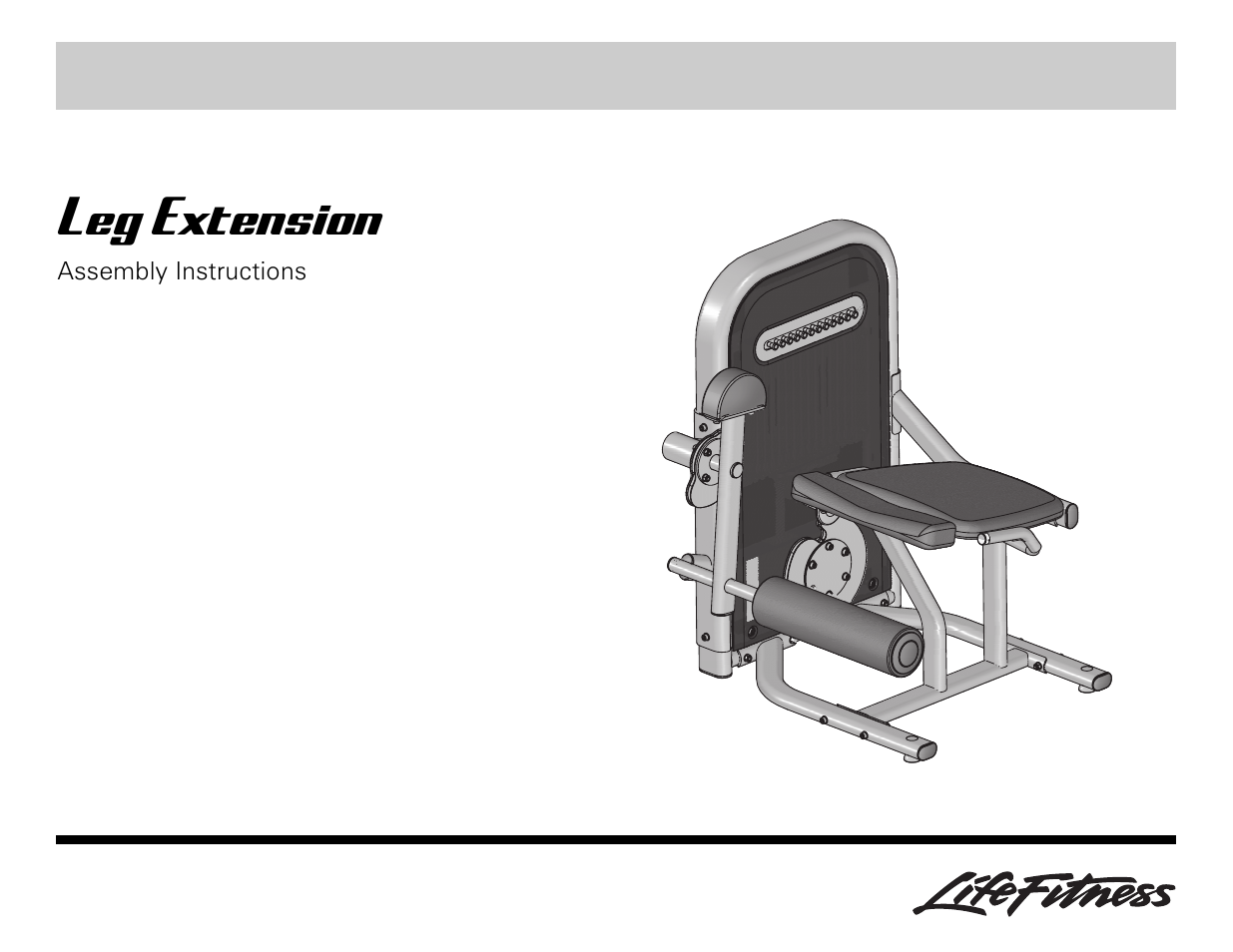 Life Fitness Leg Extension User Manual | 8 pages