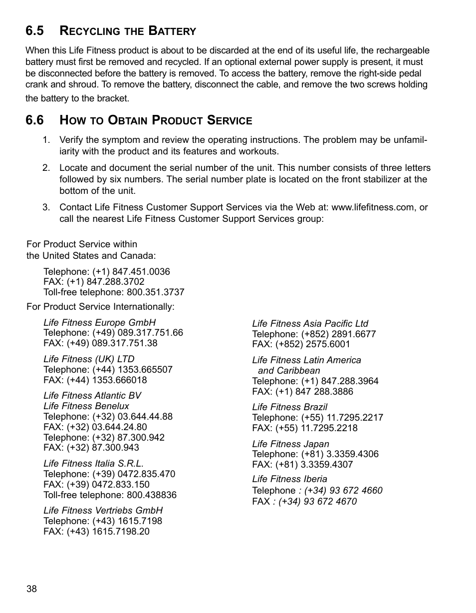 Life Fitness 95CI User Manual | Page 39 / 41