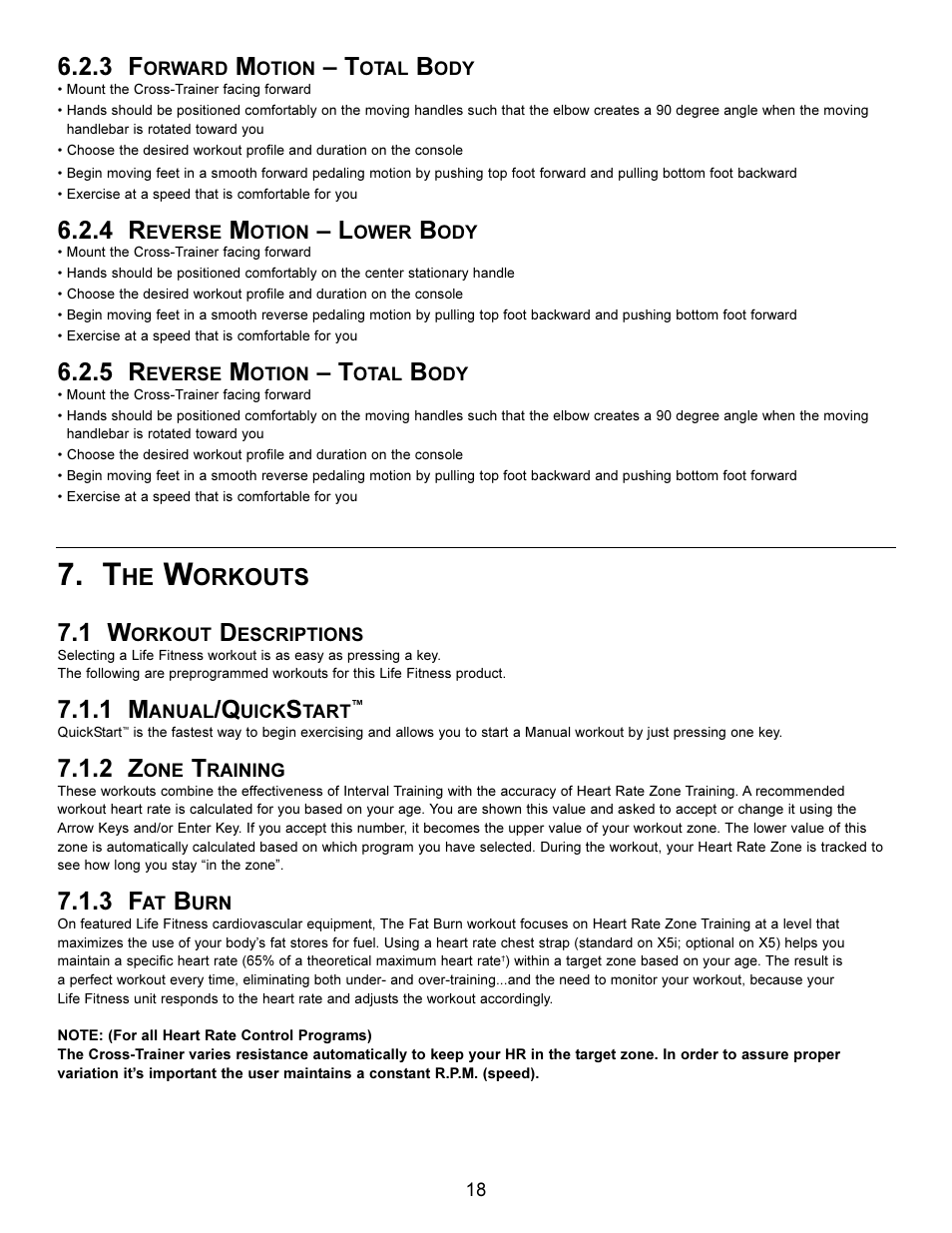 Orkouts | Life Fitness Elliptical X5i User Manual | Page 18 / 28