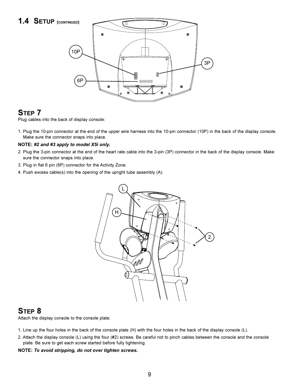 Life Fitness Elliptical X5i User Manual | Page 9 / 28