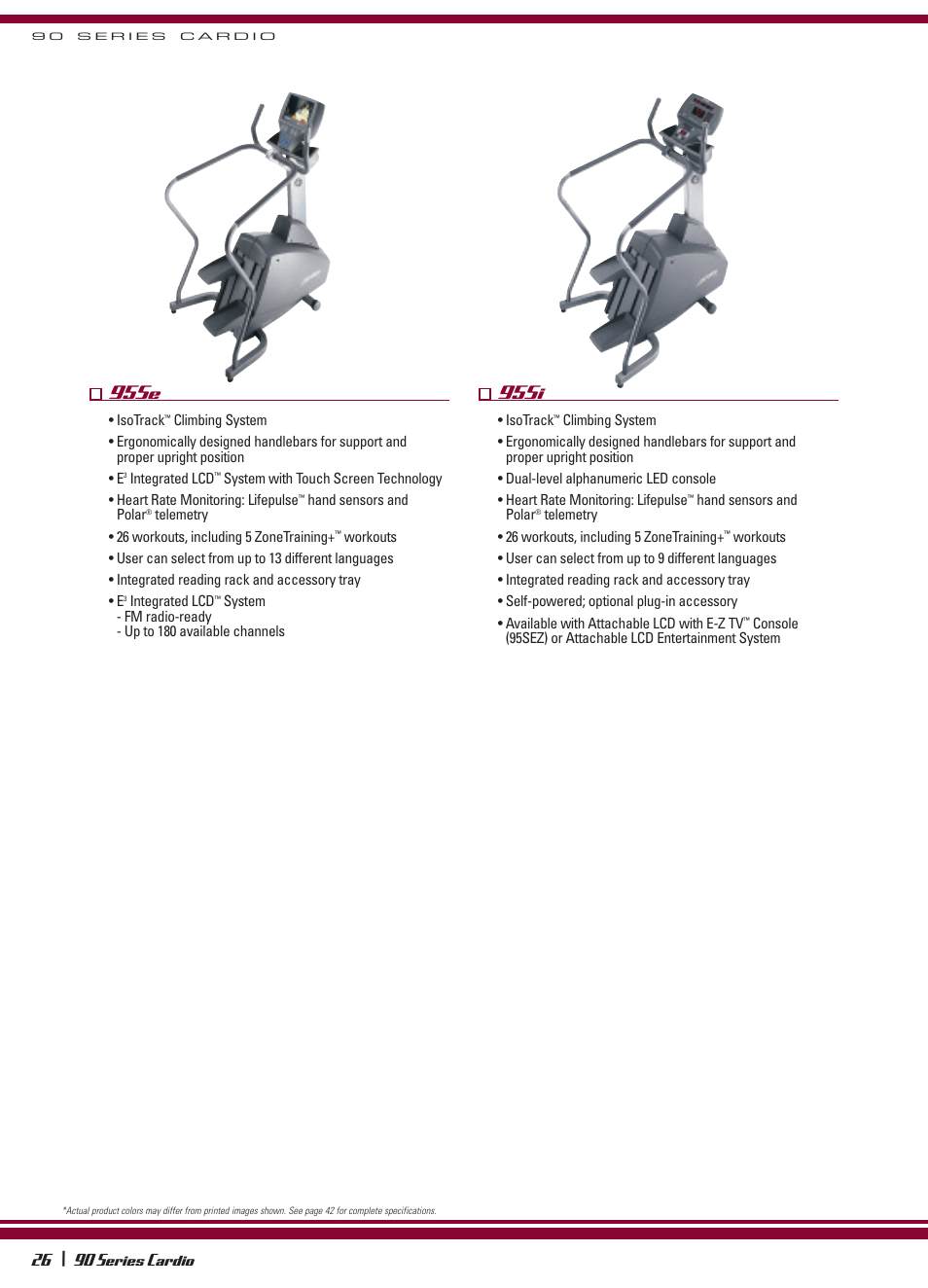 95si, 95se, 90 series cardio | Life Fitness Cardio 24 \ 90 Series User Manual | Page 3 / 5