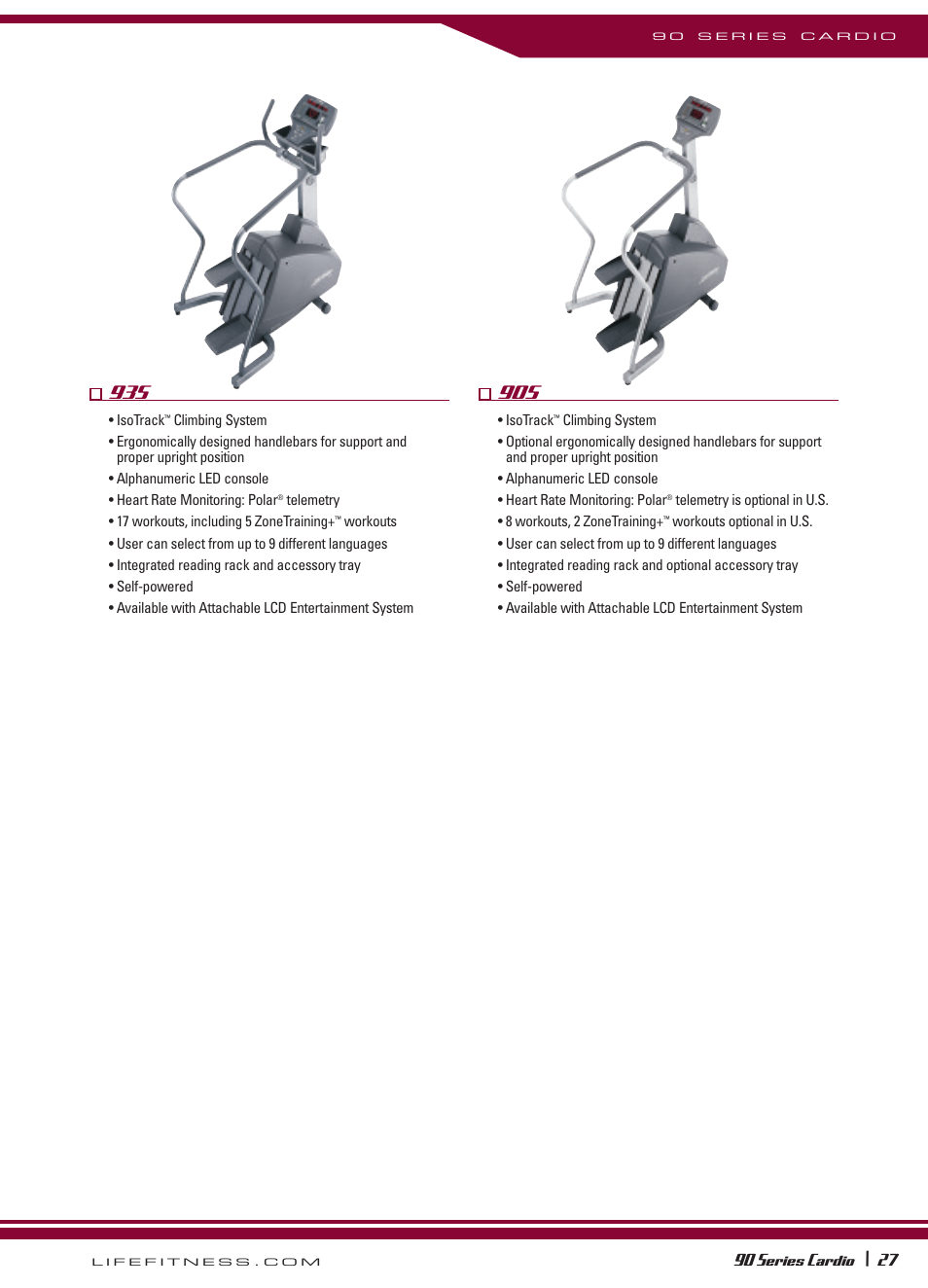 Life Fitness Cardio 24 \ 90 Series User Manual | Page 4 / 5