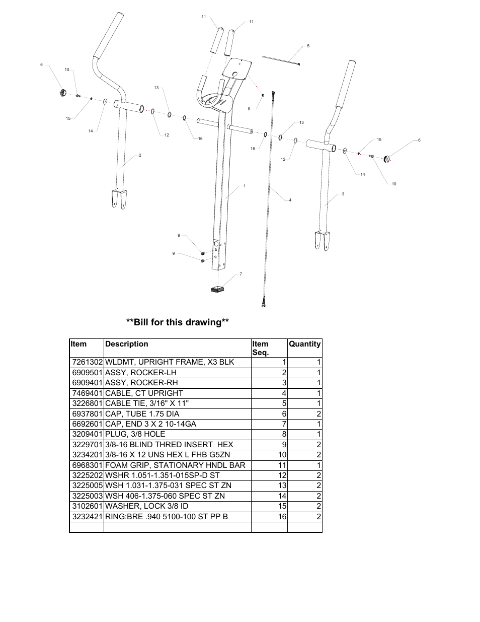 Bill for this drawing | Life Fitness X Series User Manual | Page 8 / 14