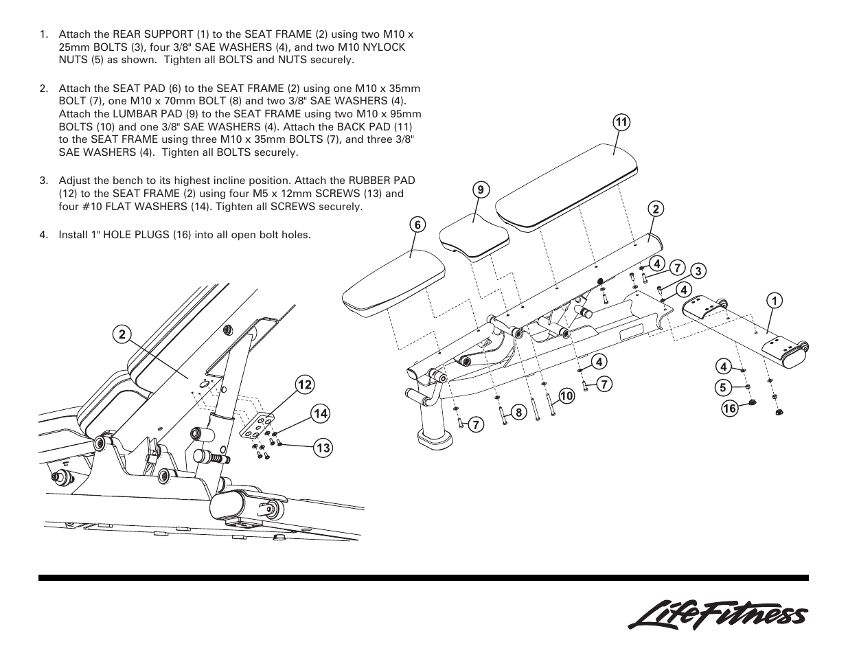 Life Fitness Multi Adjustable Bench User Manual | Page 7 / 8