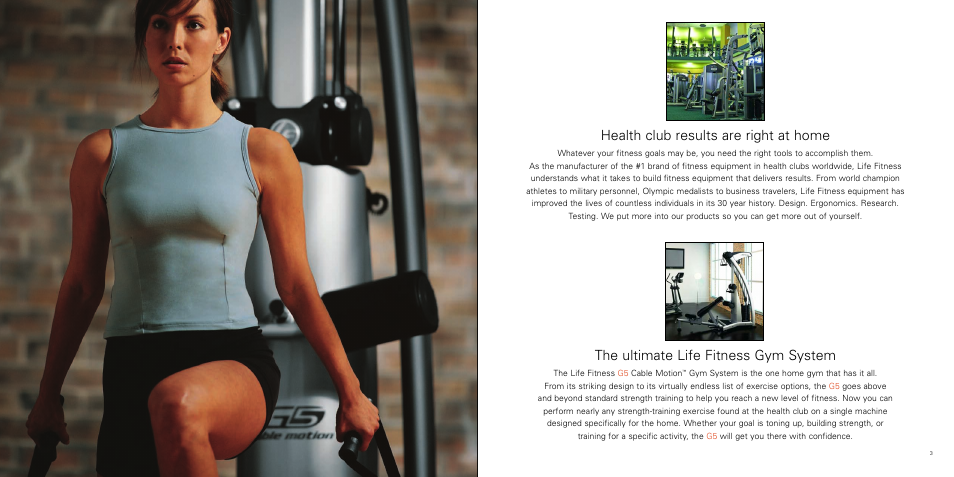 Health club results are right at home, The ultimate life fitness gym system | Life Fitness Gym Systems User Manual | Page 2 / 8