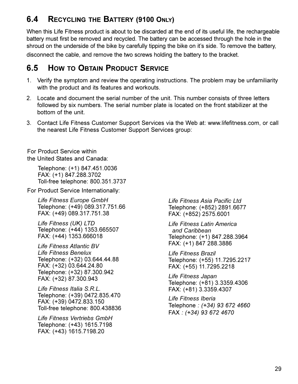 Life Fitness Lifestyle Exercise Bike LC8500 User Manual | Page 30 / 33