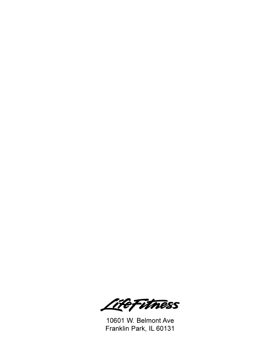 Life Fitness Lifestyle Exercise Bike LC8500 User Manual | Page 33 / 33