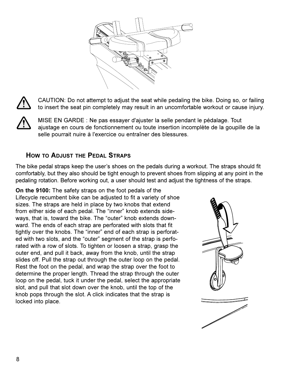 Life Fitness Lifestyle Exercise Bike LC8500 User Manual | Page 9 / 33