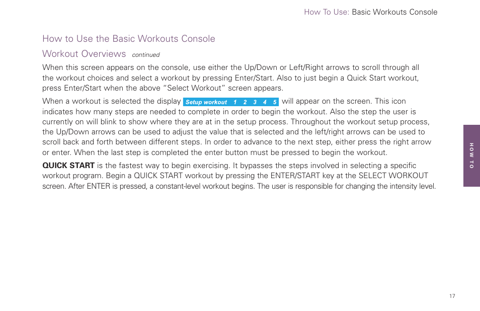 Life Fitness Basic Workouts Console FPO User Manual | Page 17 / 35