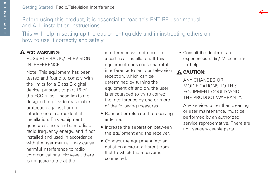 Radio/television interference | Life Fitness Basic Workouts Console FPO User Manual | Page 4 / 35