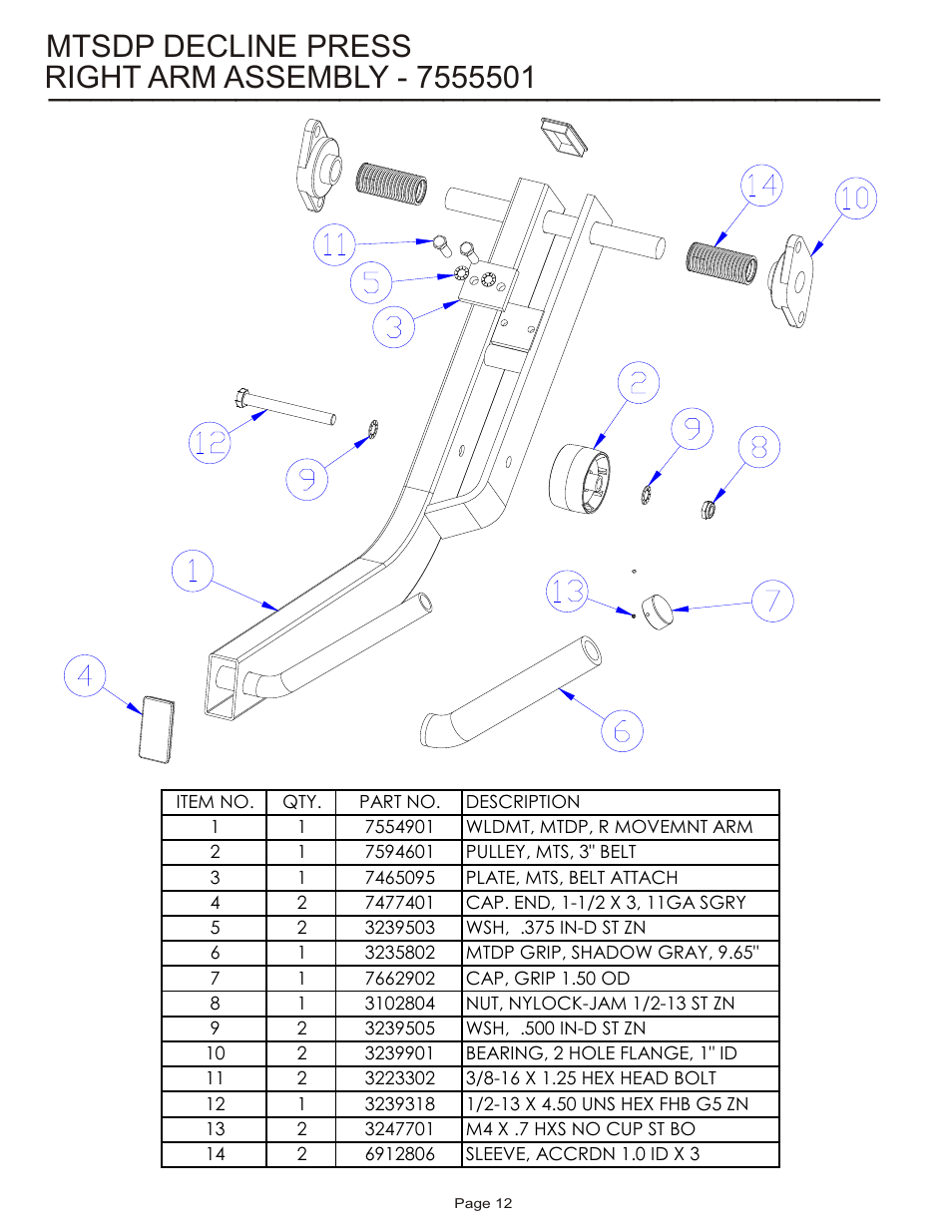Mtsdp decline press | Life Fitness MTSDP User Manual | Page 12 / 15