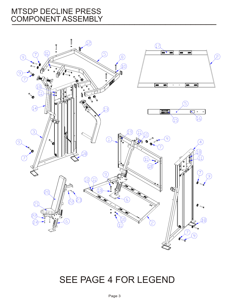 See page 4 for legend | Life Fitness MTSDP User Manual | Page 3 / 15