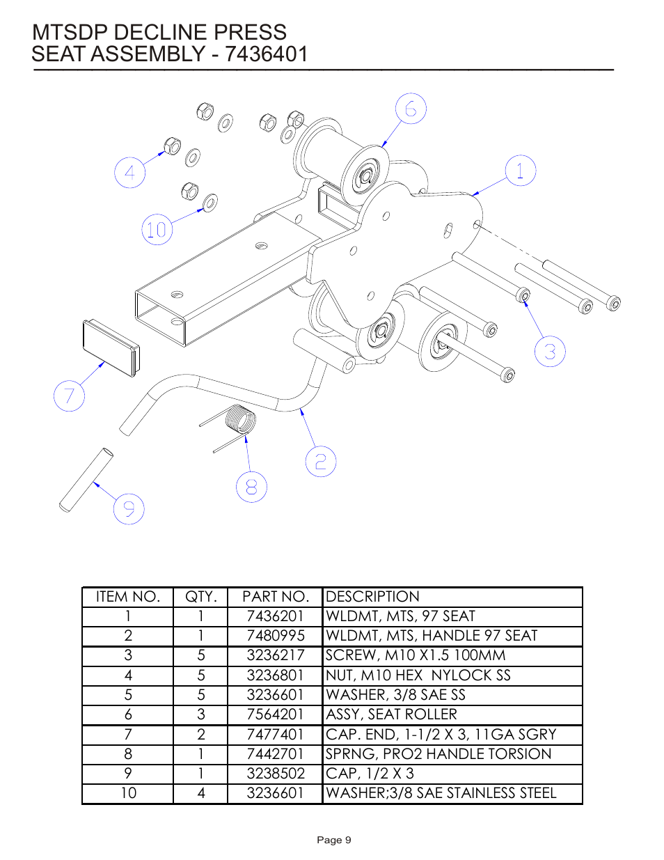 Life Fitness MTSDP User Manual | Page 9 / 15
