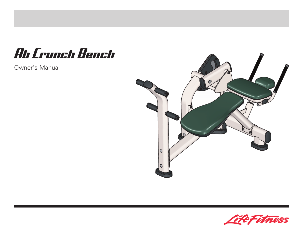 Life Fitness Ab Crunch Bench User Manual | 12 pages