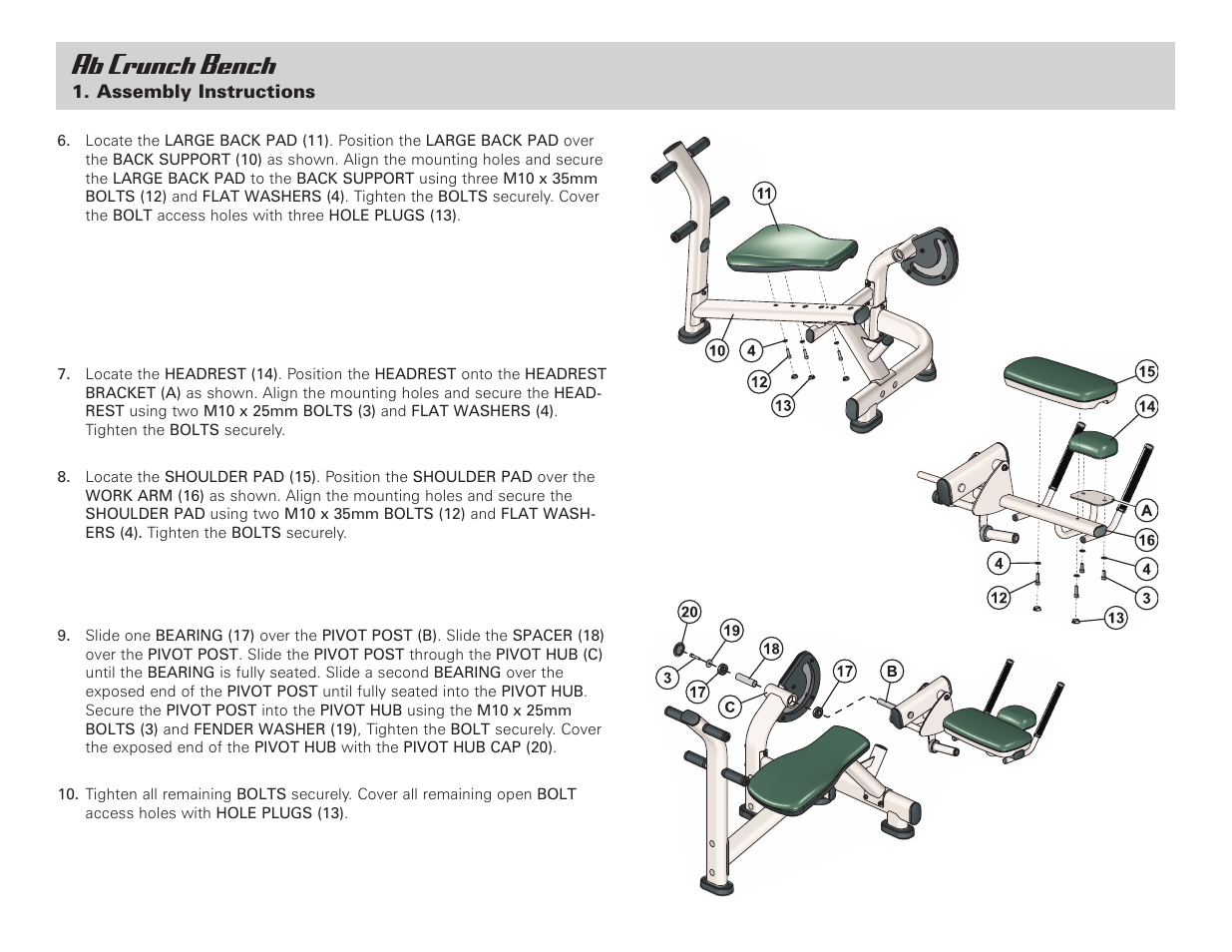 Ab crunch bench | Life Fitness Ab Crunch Bench User Manual | Page 4 / 12
