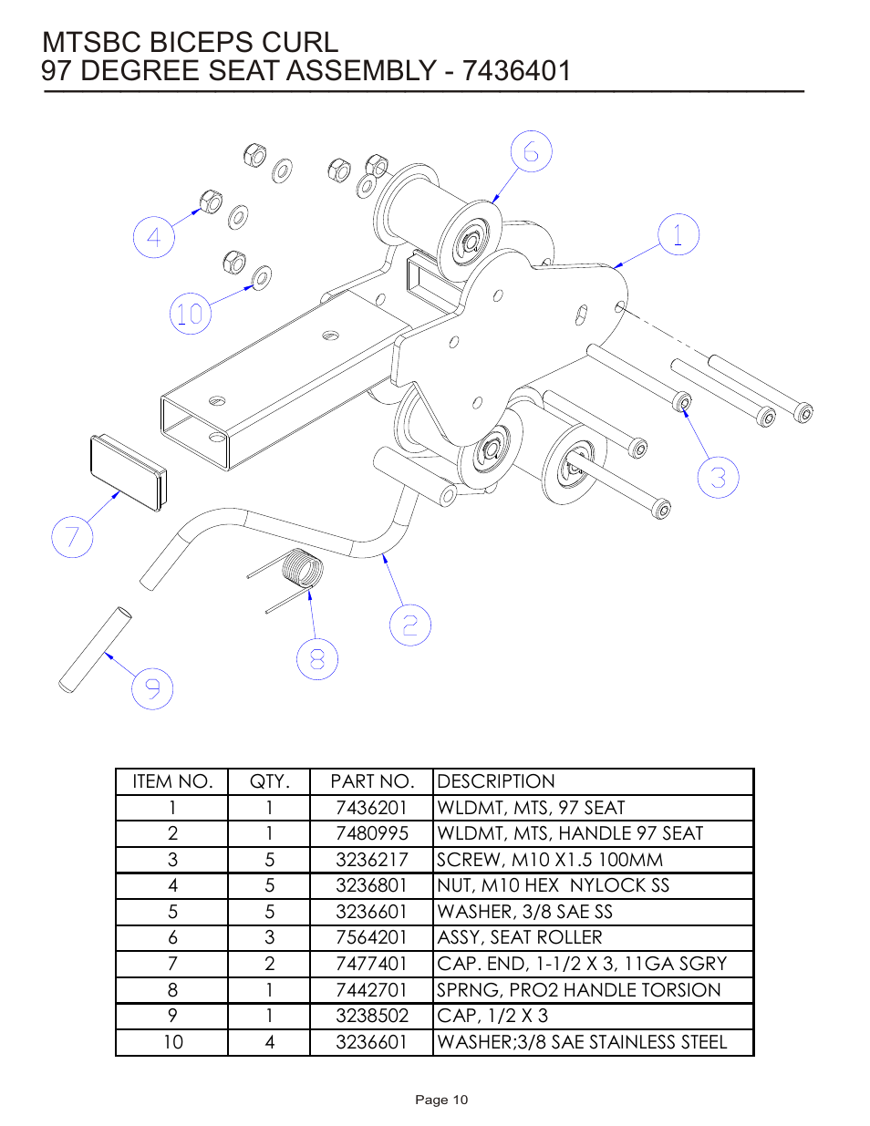 Life Fitness MTSBC User Manual | Page 10 / 13