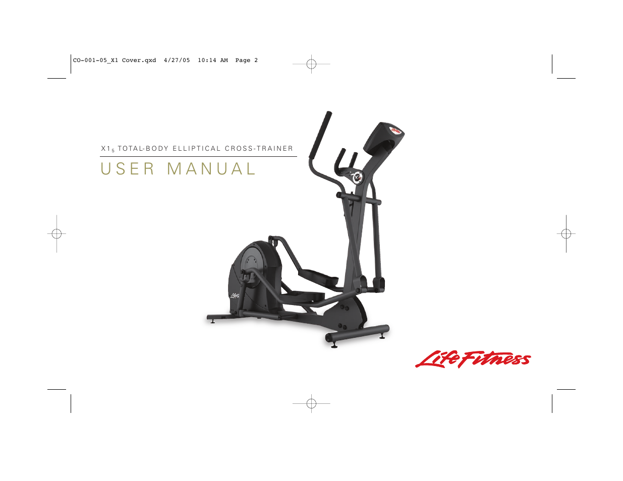 Life Fitness X15 User Manual | 37 pages