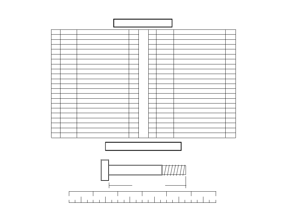 Parts list, Bolt length ruler | Life Fitness 8205 User Manual | Page 3 / 18