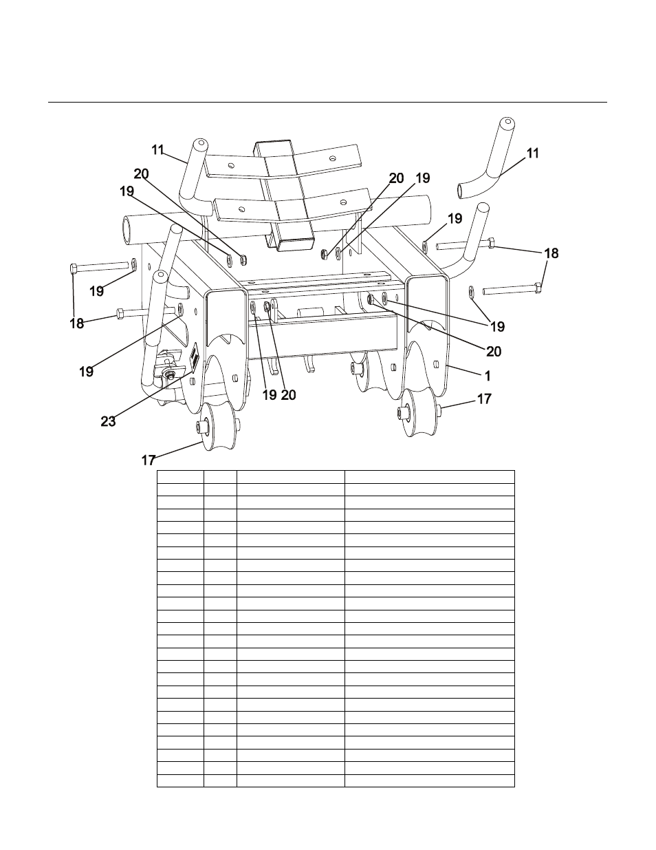 Strength 9000 series - pllh plate loaded leg hack, Carriage assembly | Life Fitness 9000 Series User Manual | Page 6 / 11