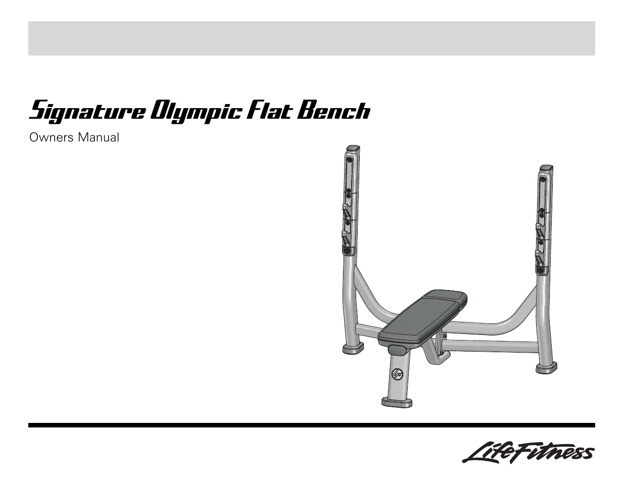 Life Fitness Olmypic Flat Bench User Manual | 8 pages