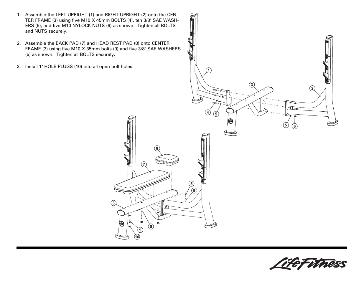 Life Fitness Olmypic Flat Bench User Manual | Page 7 / 8