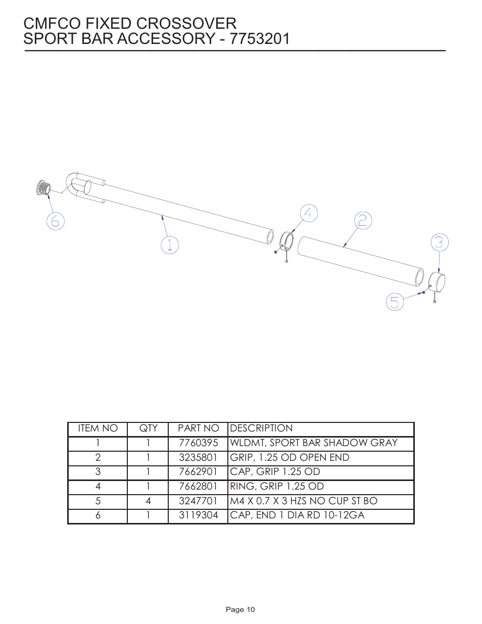 Cmfco fixed crossover | Life Fitness Cable Motion CMFCO User Manual | Page 10 / 11