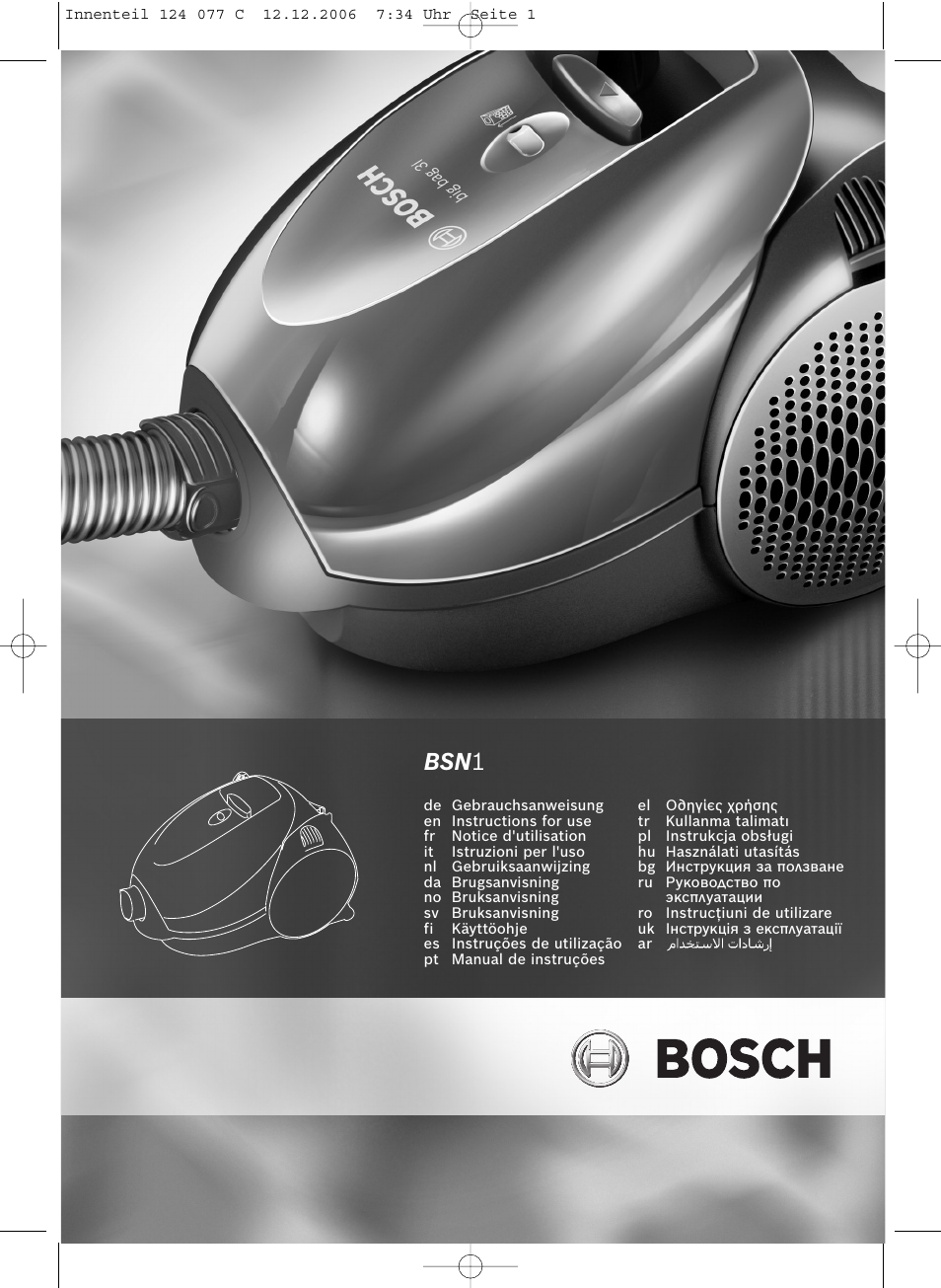 Bosch BSN1 User Manual | 95 pages