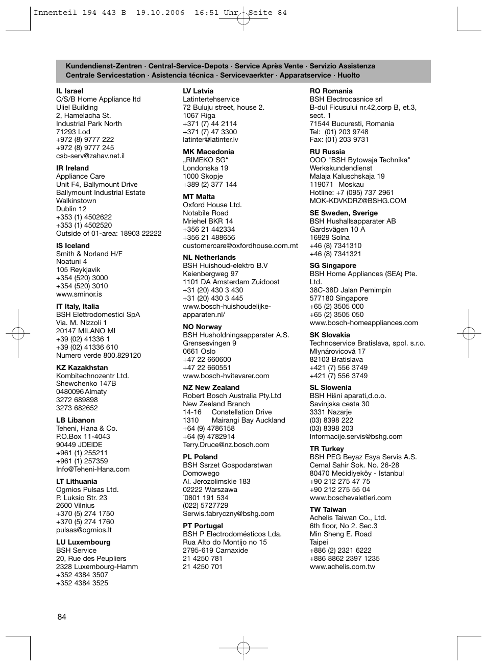 Bosch BSN1 User Manual | Page 89 / 95