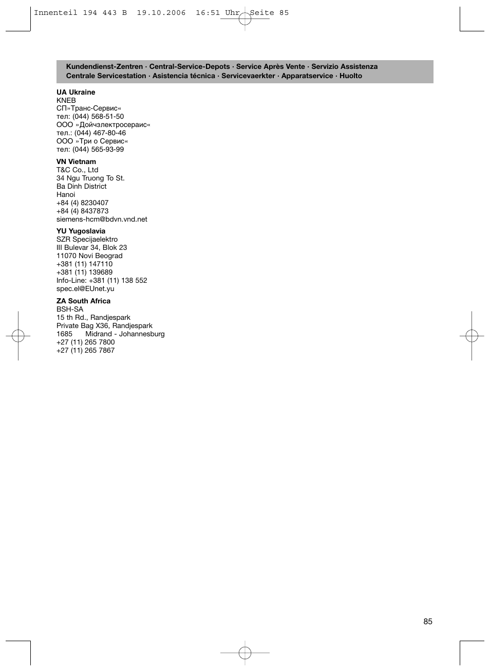 Bosch BSN1 User Manual | Page 90 / 95