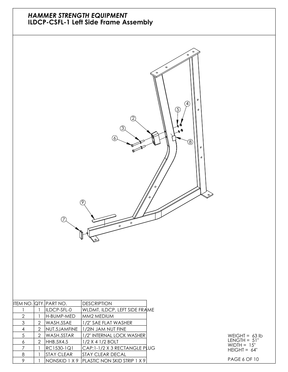 Life Fitness ILDCP-C03 User Manual | Page 6 / 10