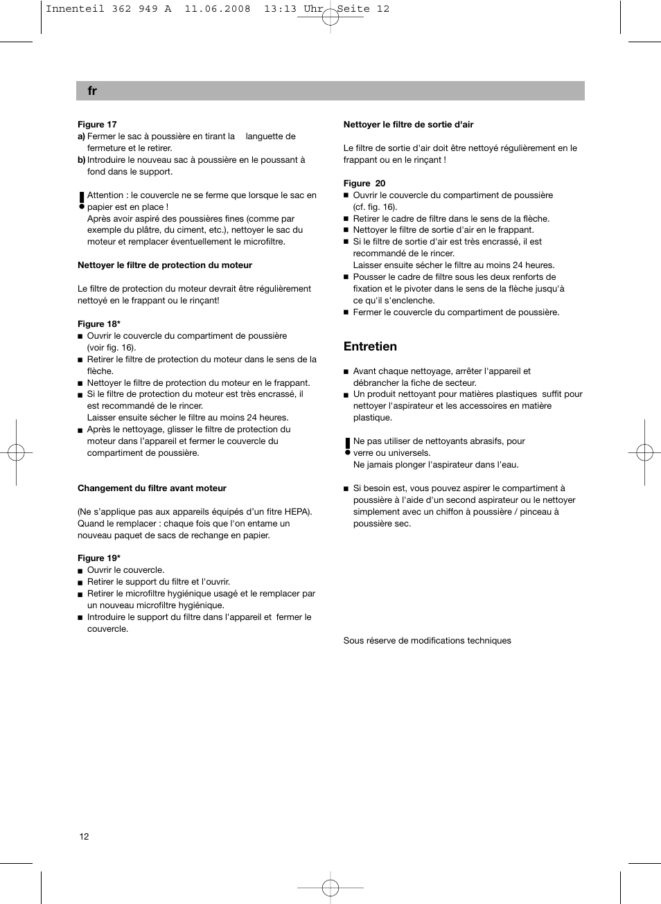 Entretien | Bosch BSGL 2MOVE2 User Manual | Page 14 / 90