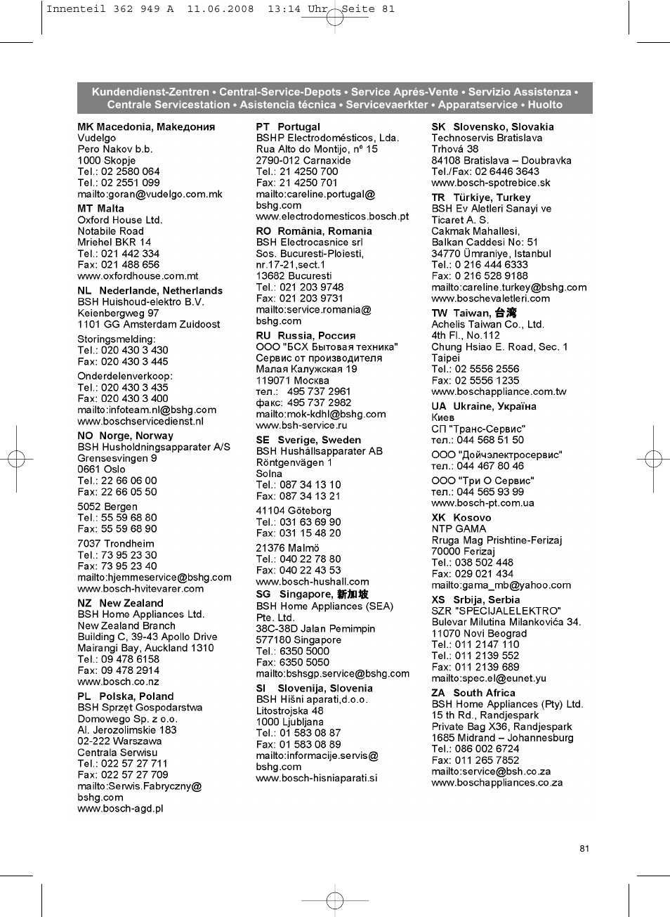 Bosch BSGL 2MOVE2 User Manual | Page 83 / 90