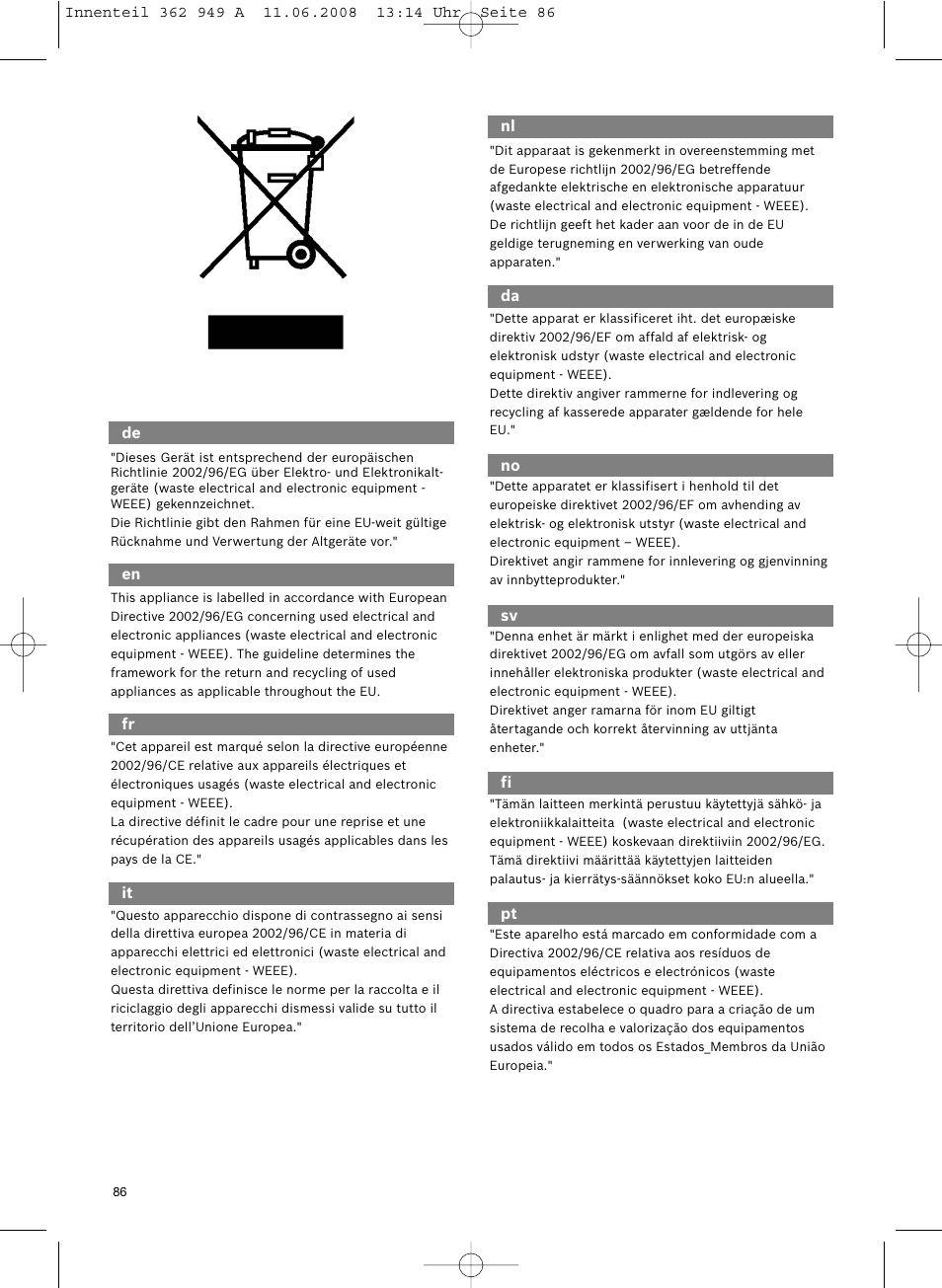 Bosch BSGL 2MOVE2 User Manual | Page 88 / 90