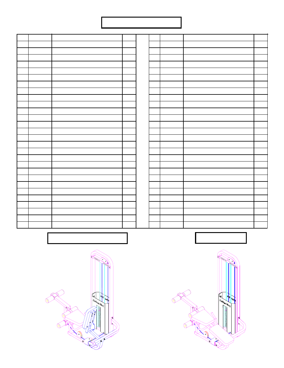 Parts list, Leg curl leg extension | Life Fitness 909101 ST User Manual | Page 3 / 15