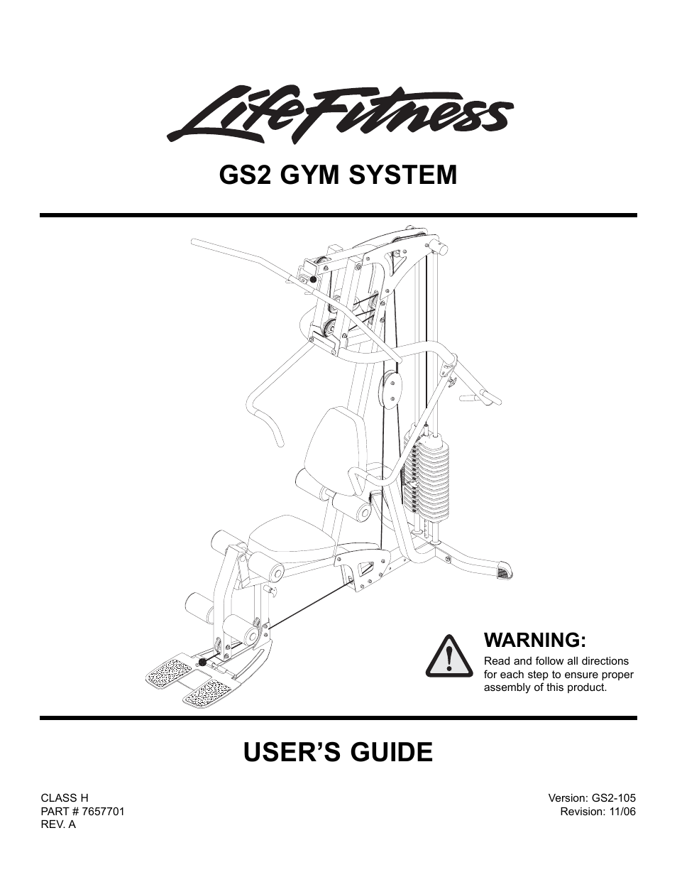 Life Fitness GS2 User Manual | 24 pages